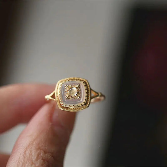 Antique Crystal Retro Baroque Style Ring